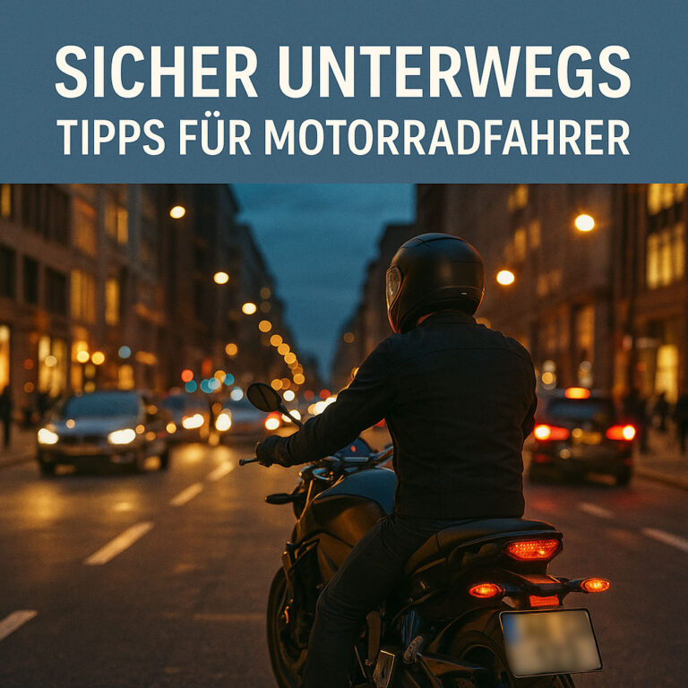 Motorradfahrer - sicher unterwegs bei Nacht
